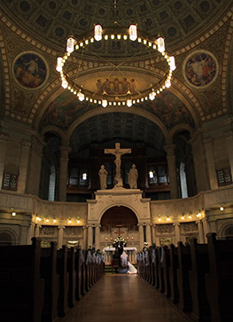 Hochzeitsfoto einer Trauung in der Kirche in Mannheim